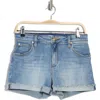 See Thru Soul Molly High Waist Boyfriend Denim Shorts In El Centro