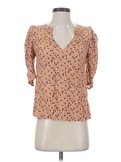 Pre-owned See U Soon 3/4 Sleeve Blouse In Tan