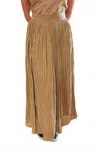See U Soon Crinkled Maxi Skirt In Camel