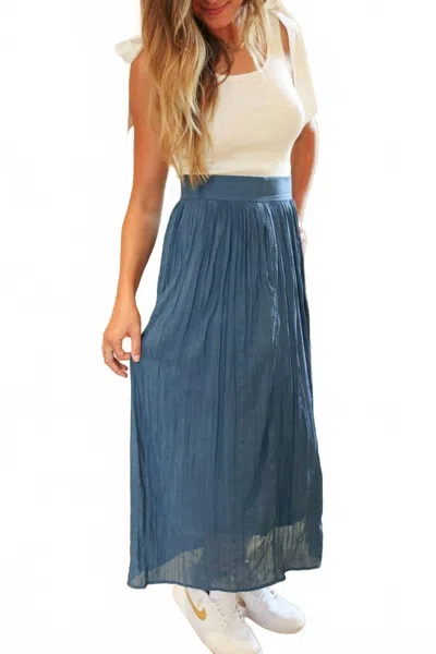 See U Soon Crinkled Maxi Skirt In Teal