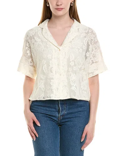 SEE U SOON LACE BUTTON DOWN
