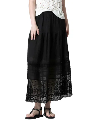 See U Soon Linen-blend Skirt In Black