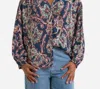 SEE U SOON OLIVIA FLORAL COLLARED BLOUSE IN BLUE
