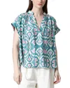 See U Soon Paisley Placket Top In Multi