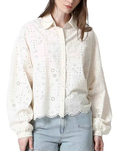 See U Soon Textured Long Sleeve Shirt In White