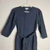 See U Soon Women's Pleated Detail Mid Sleeve Belted Jumpsuit In Navy In Blue