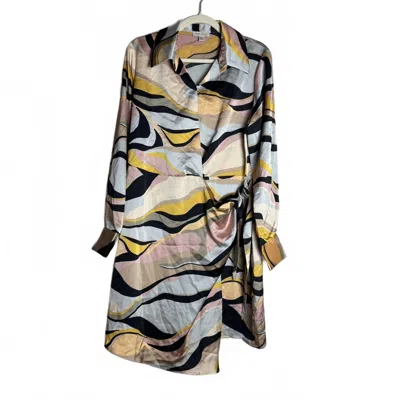 See U Soon Women's Tiger Print Satin Mini Dress In Gray Multi