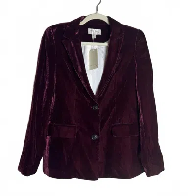 See U Soon Women's Velvet Blazer In Brick In Red