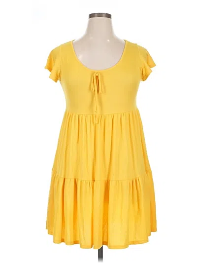 Pre-owned See You Monday Casual Dress In Yellow