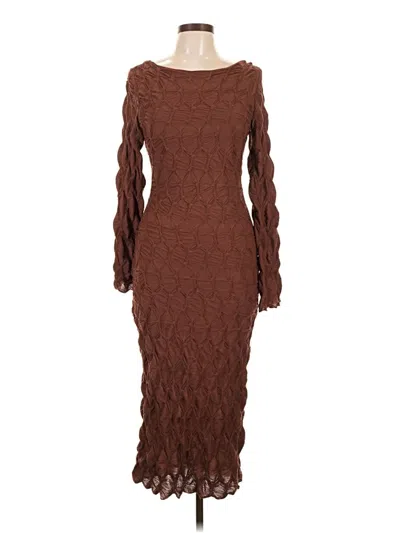 Pre-owned See You Monday Cocktail Dress In Brown