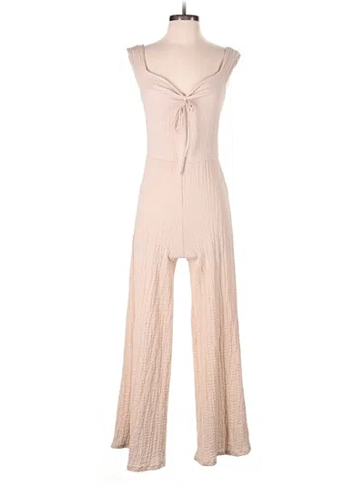 See You Monday Jumpsuit In Tan