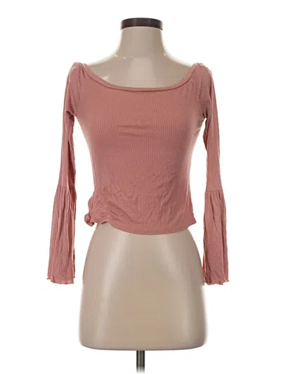 Pre-owned See You Monday Long Sleeve Top Pink Boatneck Tops