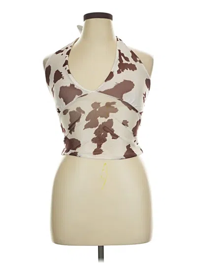 See You Monday Sleeveless Blouse In Brown