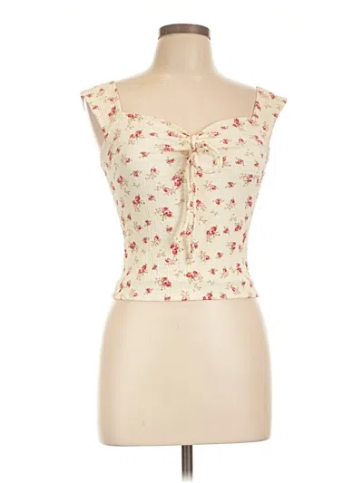 See You Monday Tank Top Ivory Sweetheart Neckline Tops