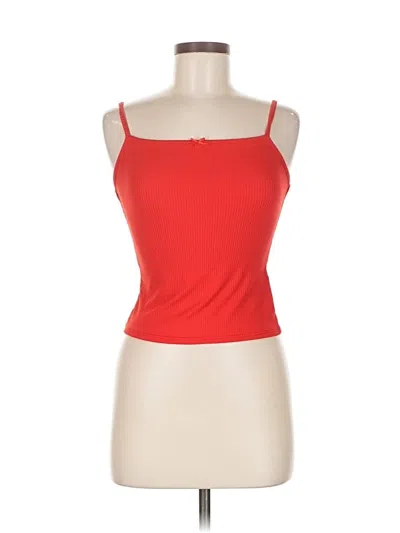 Pre-owned See You Monday Tank Top Red Strapless Neckline Tops