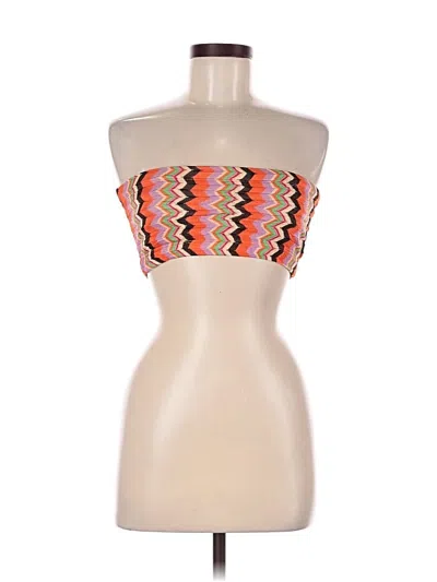 Pre-owned See You Monday Tube Top Orange Strapless Neckline Tops