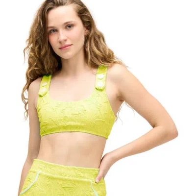 Seea Swimwear Georgia Bikini Top In Yellow
