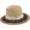 SEEBERGER FEDORA MULTICOLOUR IN LINEN AND BLACK 55423