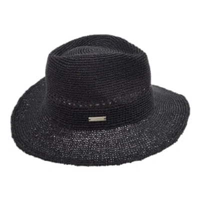 Seeberger Fine Paper Crochet Hat In Black 80369