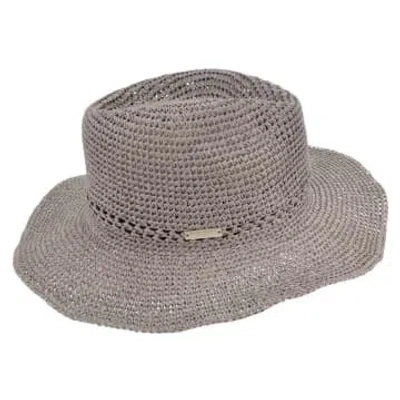 Seeberger Fine Paper Crochet Hat In Flannel Grey 80369