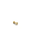 Seed2stone Center-of-attention Flat Back Stud In Gold