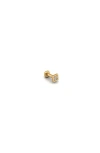 Seed2stone Edgy Flat Back Stud In Gold
