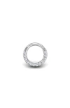 Seed2stone Pavé-all-day Flat Hoop In Silver