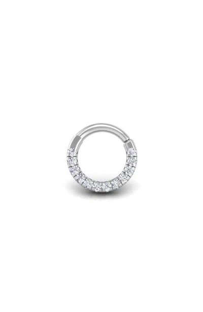 Seed2stone Pavé-all-day Flat Hoop In Silver