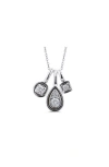 Seed2stone Perfect-pear Cluster Necklace In Silver