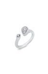 Seed2stone Perfect-pear Horseshoe Ring In Silver