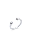 Seed2stone Sugar+spice Horseshoe Ring In Silver