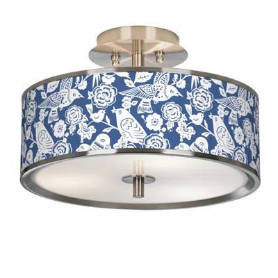 Seedling By Thomas Paul Aviary Shade 14" Semi Flush Ceiling Light