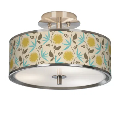 Seedling By Thomas Paul Dahlia Giclee Glow 14" Wide Ceiling Light