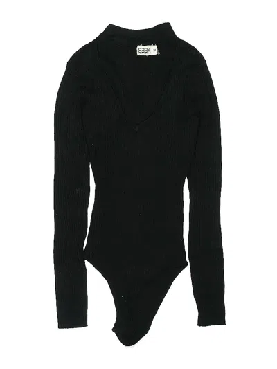Pre-owned Seek The Label Bodysuit In Black