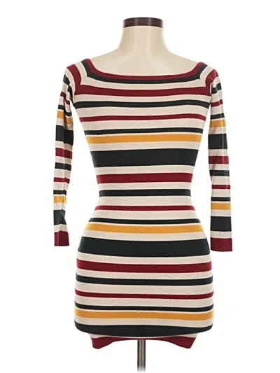 Pre-owned Seek The Label Casual Dress In Burgundy