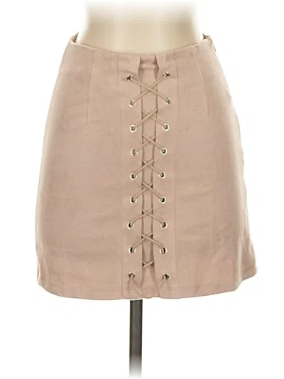 Pre-owned Seek The Label Casual Skirt In Tan