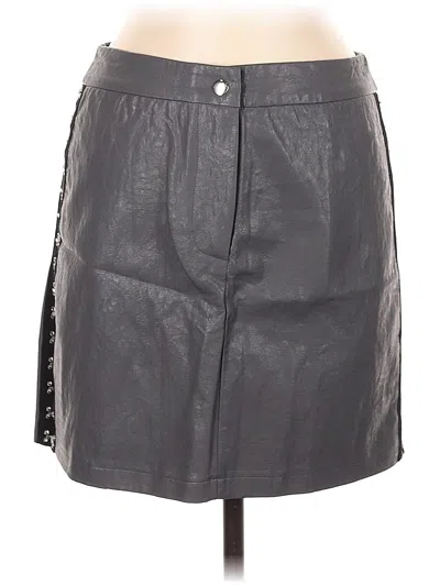 Pre-owned Seek The Label Faux Leather Skirt In Black