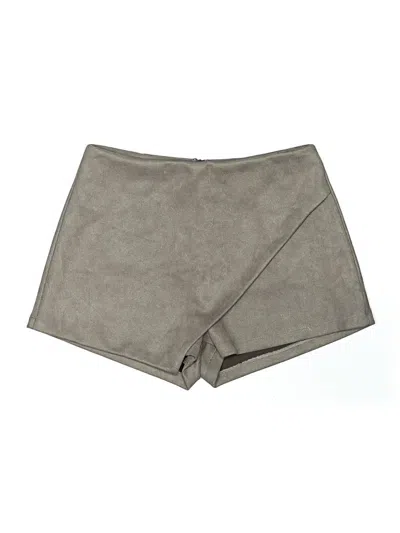 Pre-owned Seek The Label Faux Leather Skirt In Gray