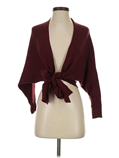 Pre-owned Seek The Label Kimono In Burgundy