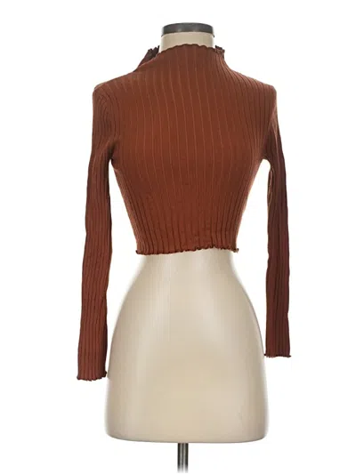 Pre-owned Seek The Label Long Sleeve Turtleneck In Brown