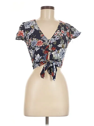 Pre-owned Seek The Label Short Sleeve Blouse In Blue