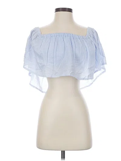 Pre-owned Seek The Label Short Sleeve Blouse In Blue