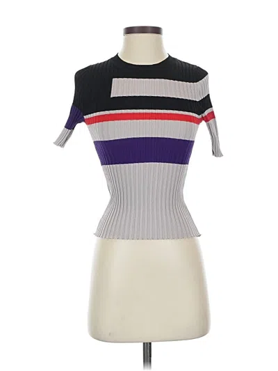 Pre-owned Seek The Label Short Sleeve Top Gray Turtleneck Tops