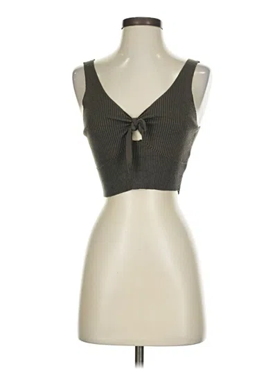 Pre-owned Seek The Label Tank Top Gray Strapless Neckline Tops