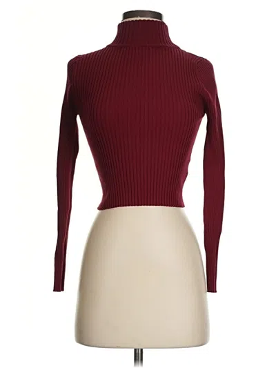 Pre-owned Seek The Label Turtleneck Sweater In Burgundy