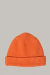 Seekings Cashmere Blend Beanie In Yellow & Orange