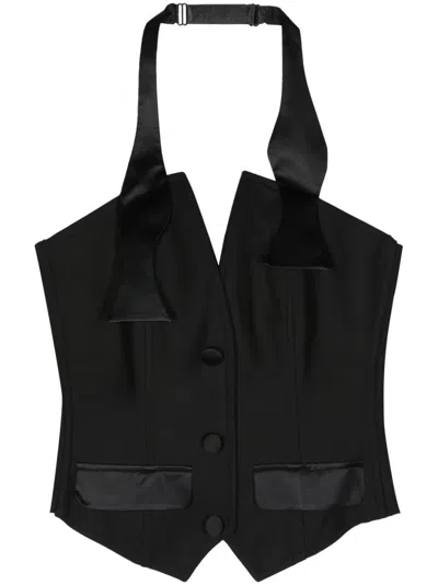 Seen Users After-hours Wool Corset Top In Black