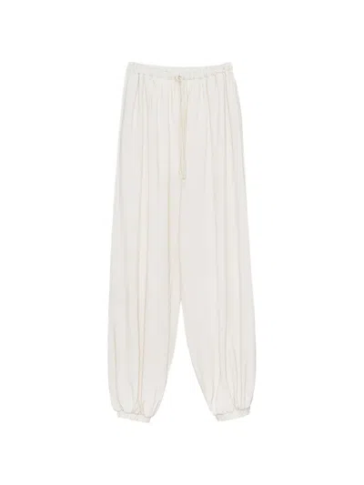 Seen Users Air Sculpted Bubble Drawstring-fastening Trousers In White