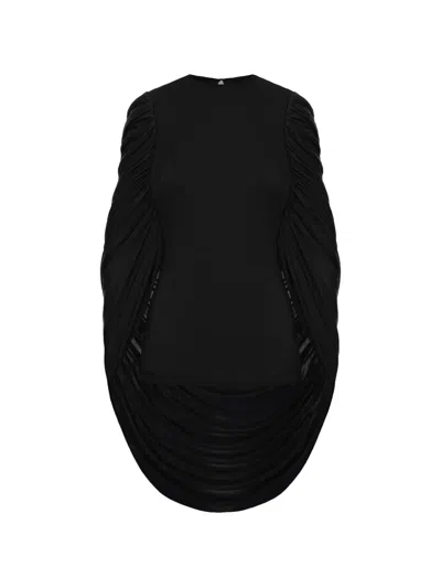 Seen Users Angel Draped Blouse In Black
