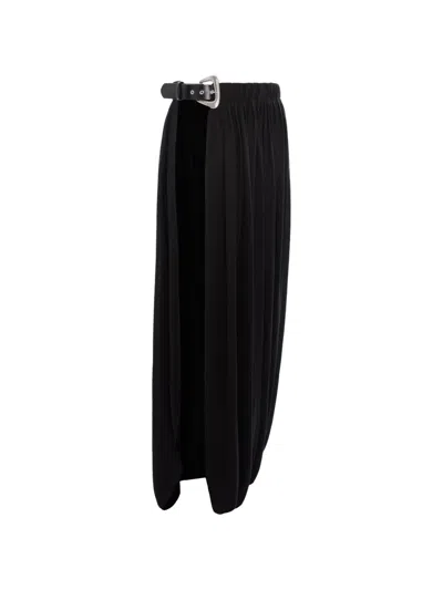 Seen Users Belted Pleated Skirt In Black